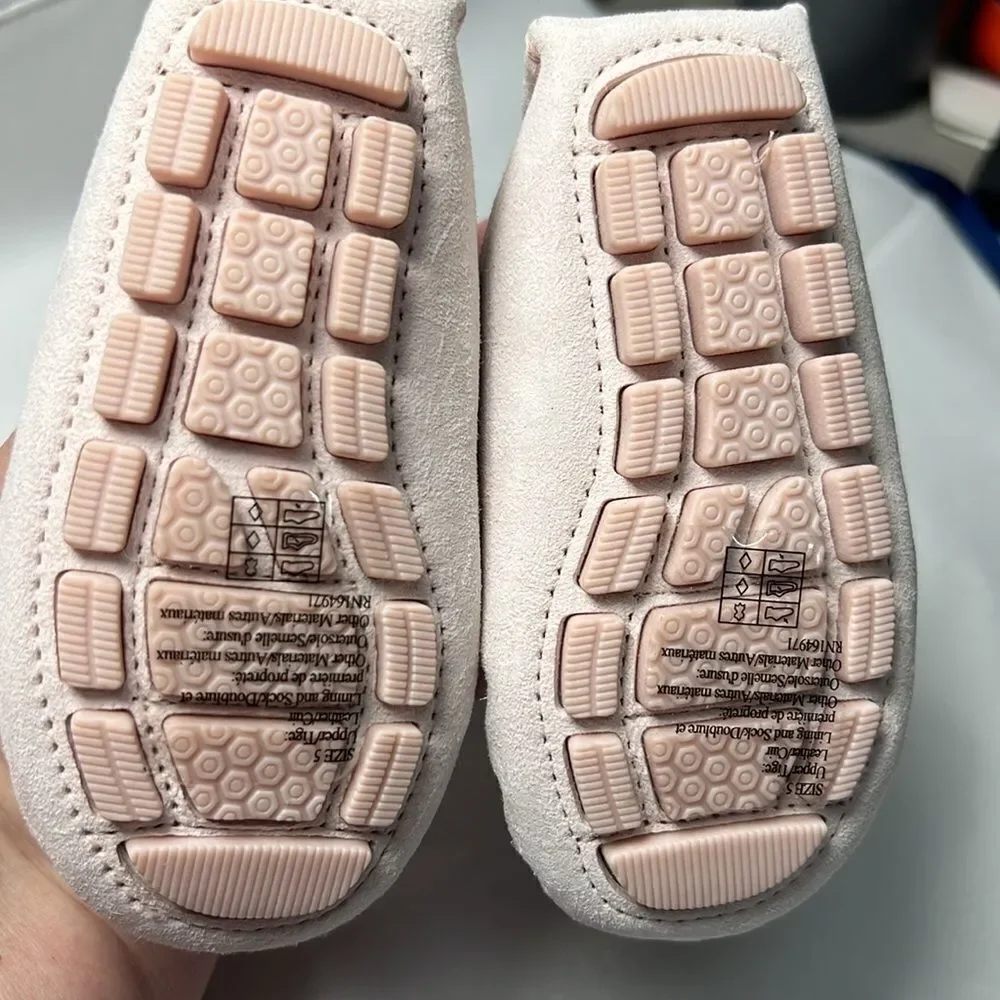 Janie and Jack 100049195 Boy Bunny Pink Suede Driving Shoe by Janie and Jack siz